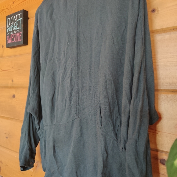 Free People 💜 Herringbone True Affection Button Down Blouse Boho Slouch Medium - Picture 8 of 8